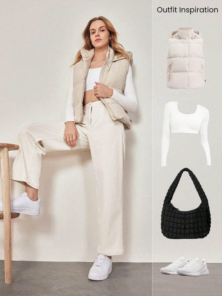 Pantaloni SHEIN, alb