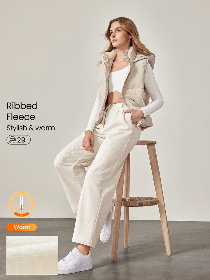 Pantaloni SHEIN, alb