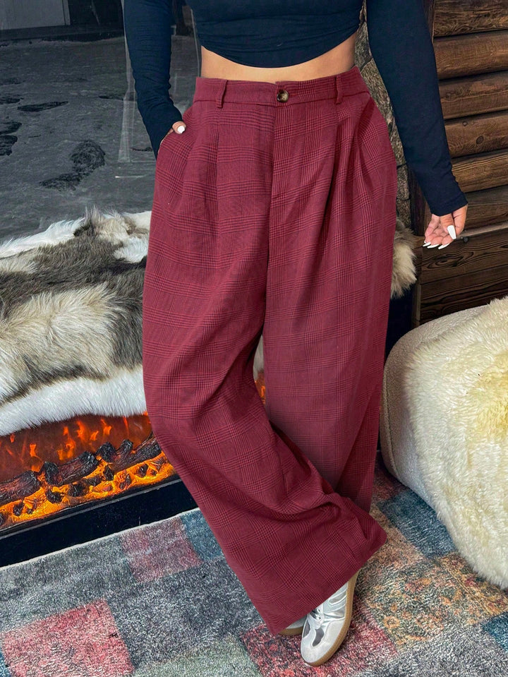Pantaloni SHEIN, vișiniu