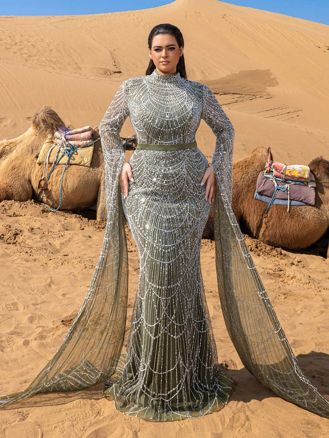 Rochie SHEIN, kaki