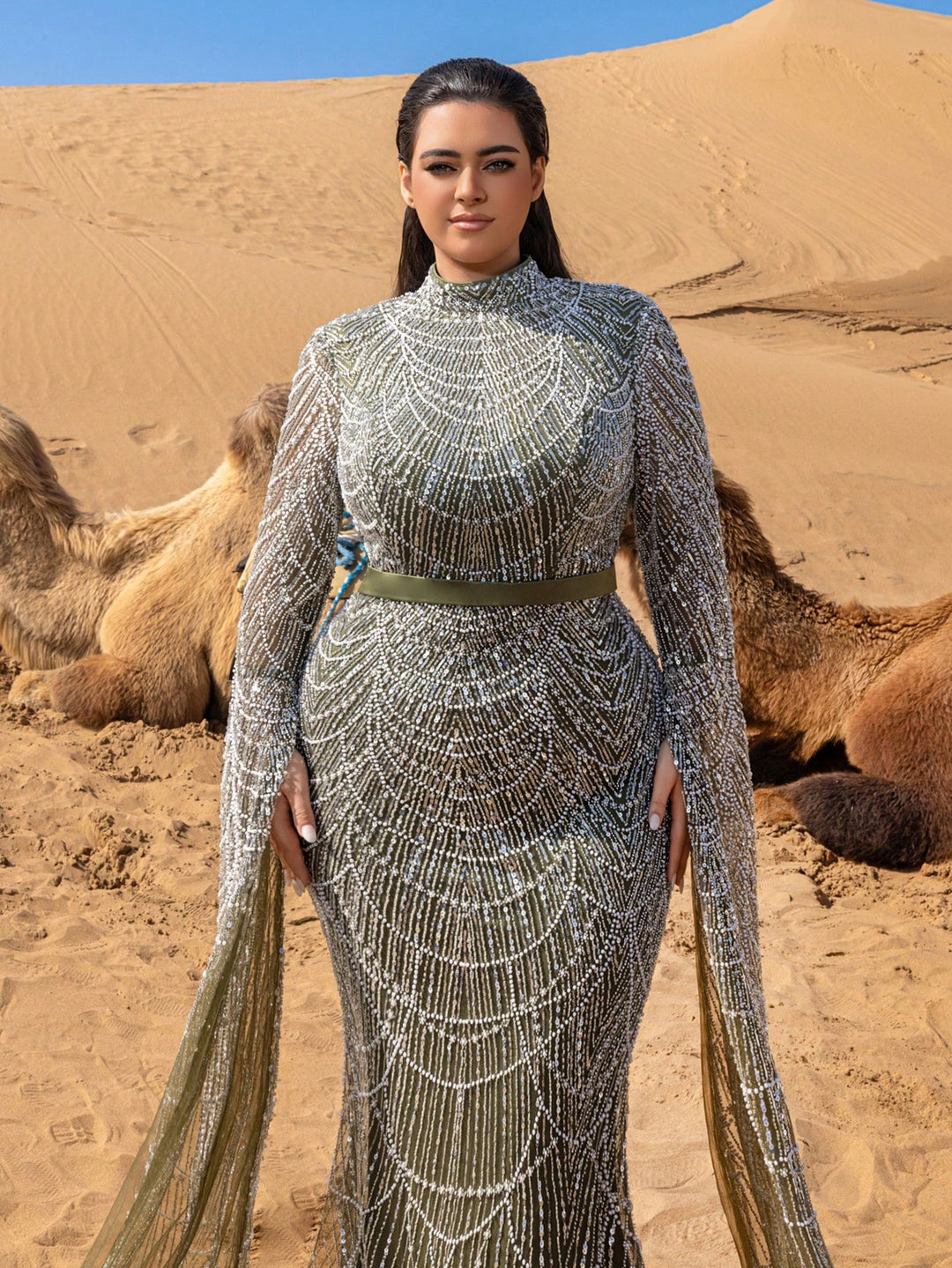 Rochie SHEIN, kaki