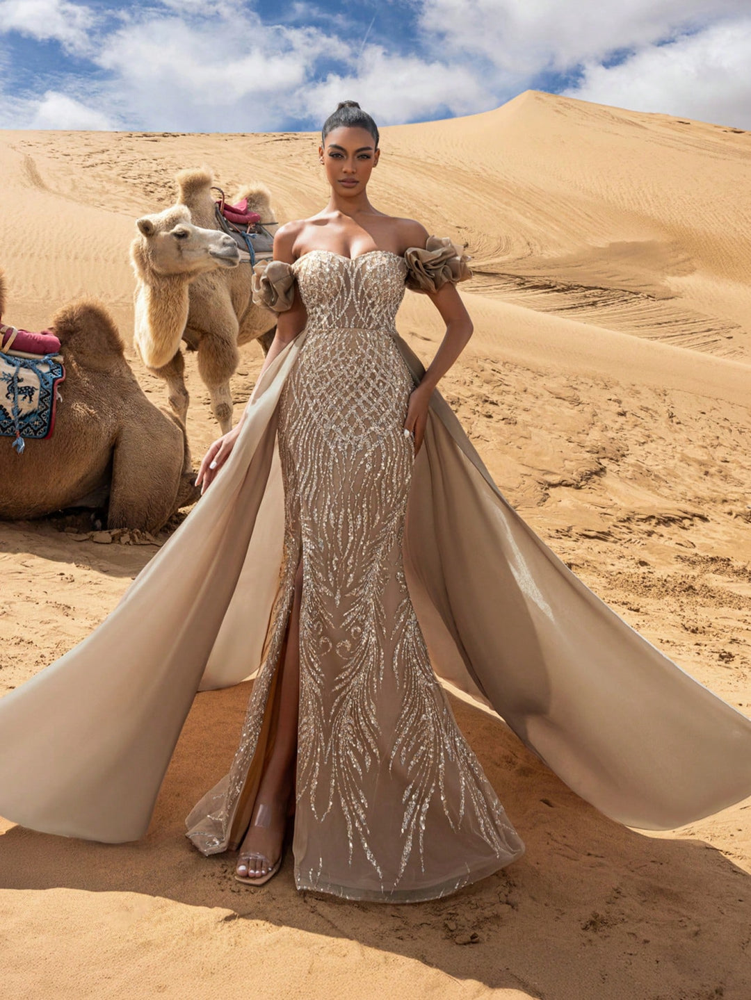 Rochie SHEIN, kaki