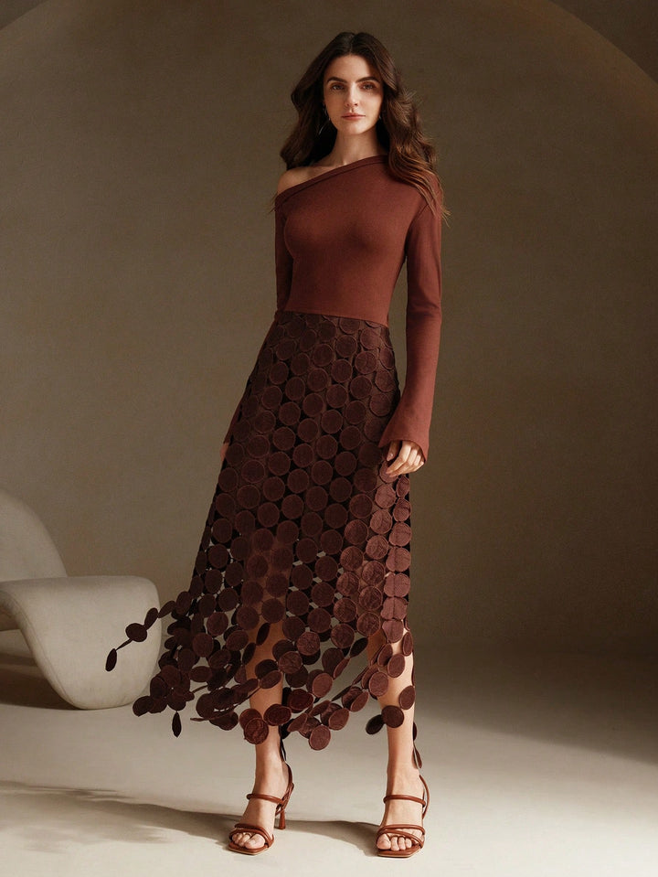 Rochie maxi SHEIN, maro