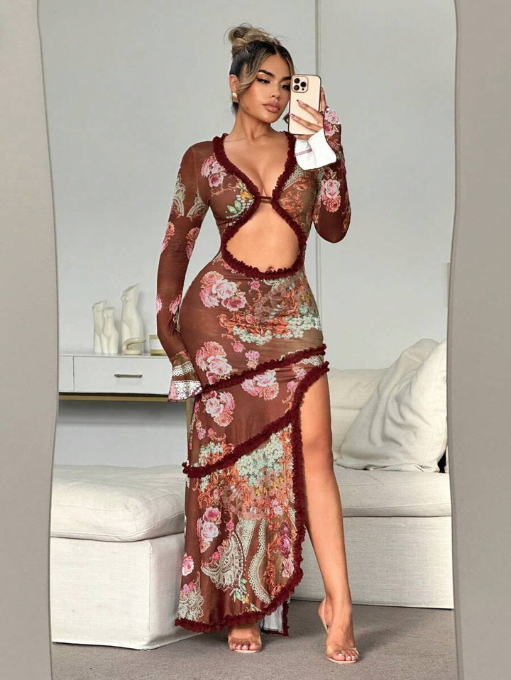 Rochie maxi SHEIN, mix culori