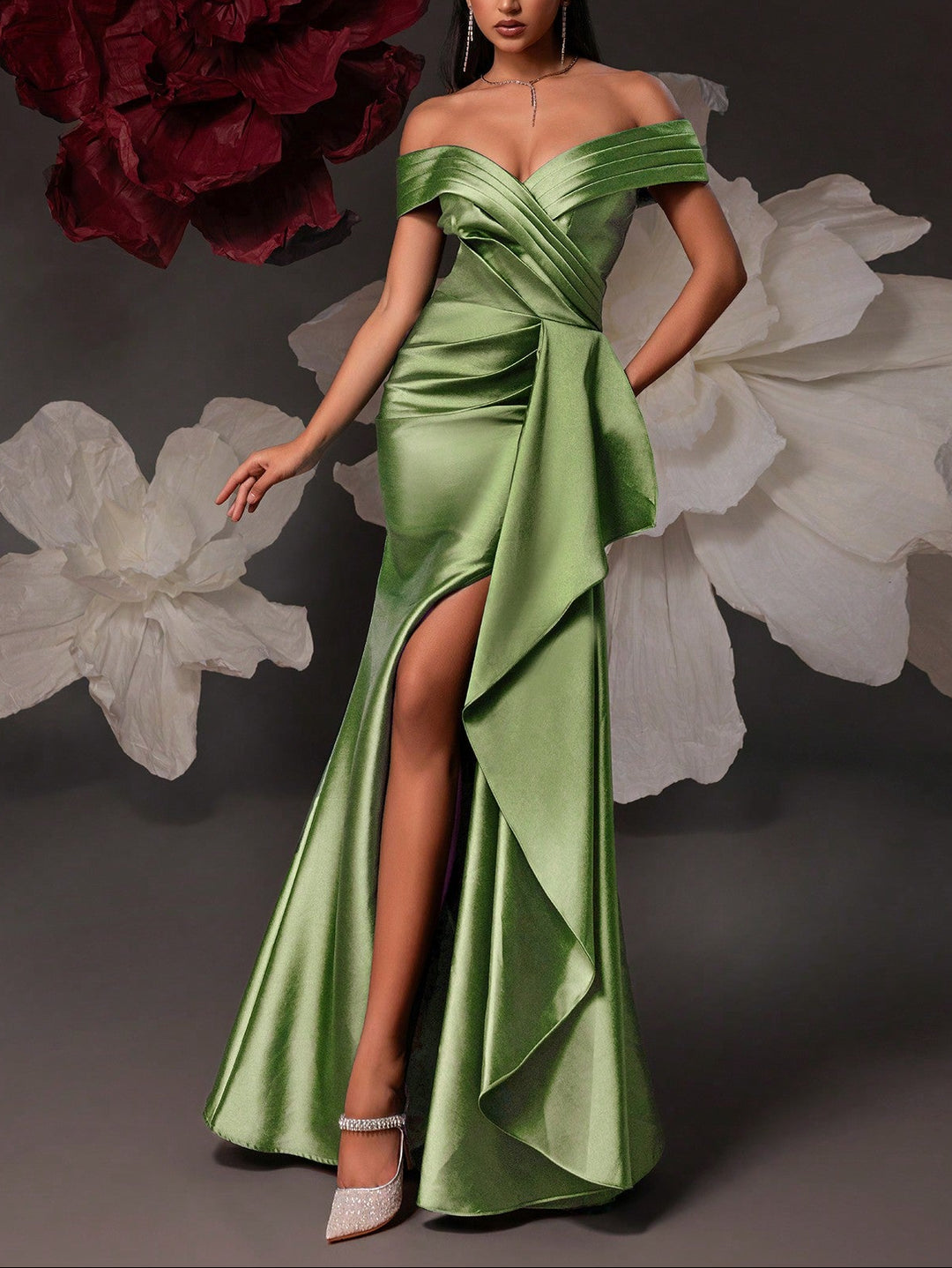 Rochie maxi SHEIN, verde