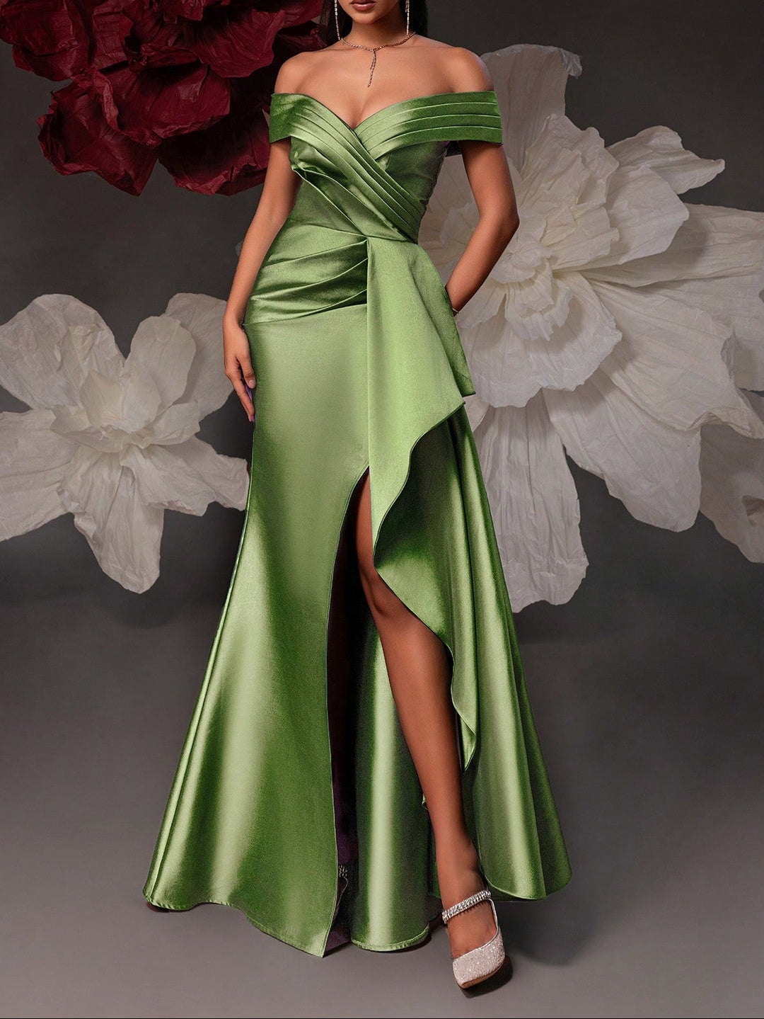 Rochie maxi SHEIN, verde