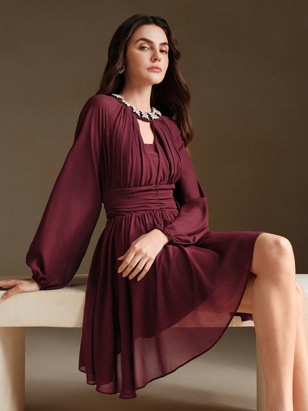 Rochie mini SHEIN, vișiniu