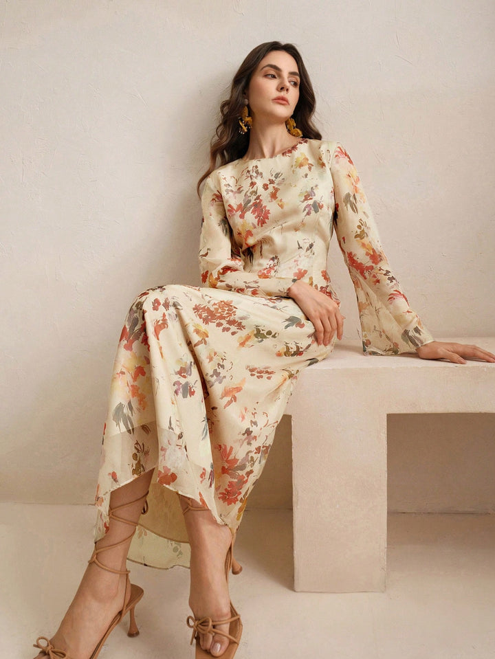 Rochie maxi SHEIN, portocaliu