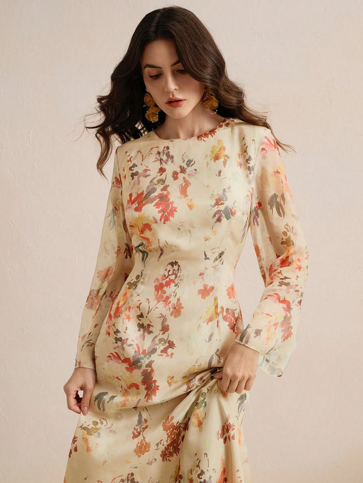 Rochie maxi SHEIN, portocaliu