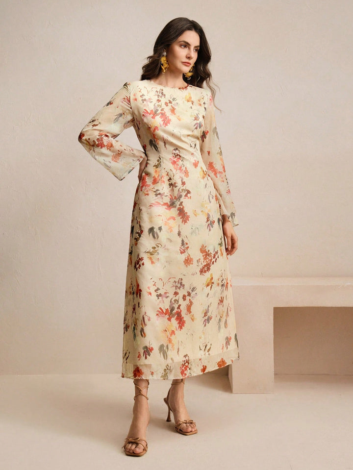 Rochie maxi SHEIN, portocaliu