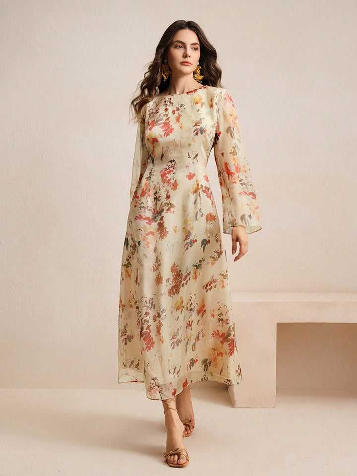Rochie maxi SHEIN, portocaliu