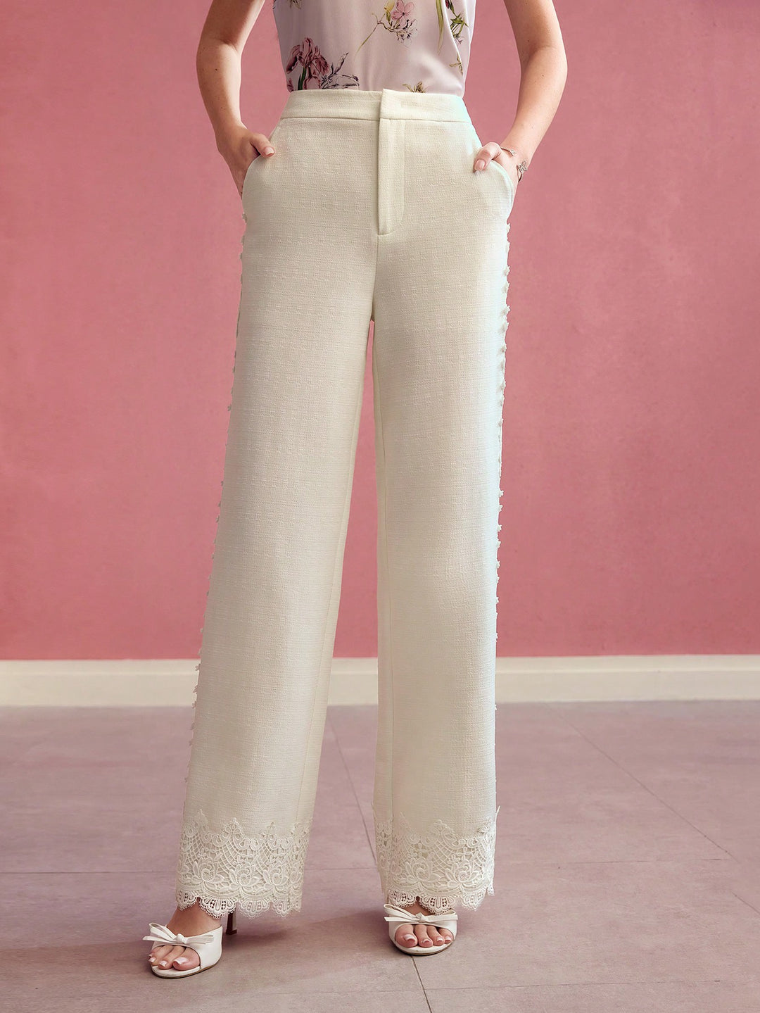 Pantaloni SHEIN, galben