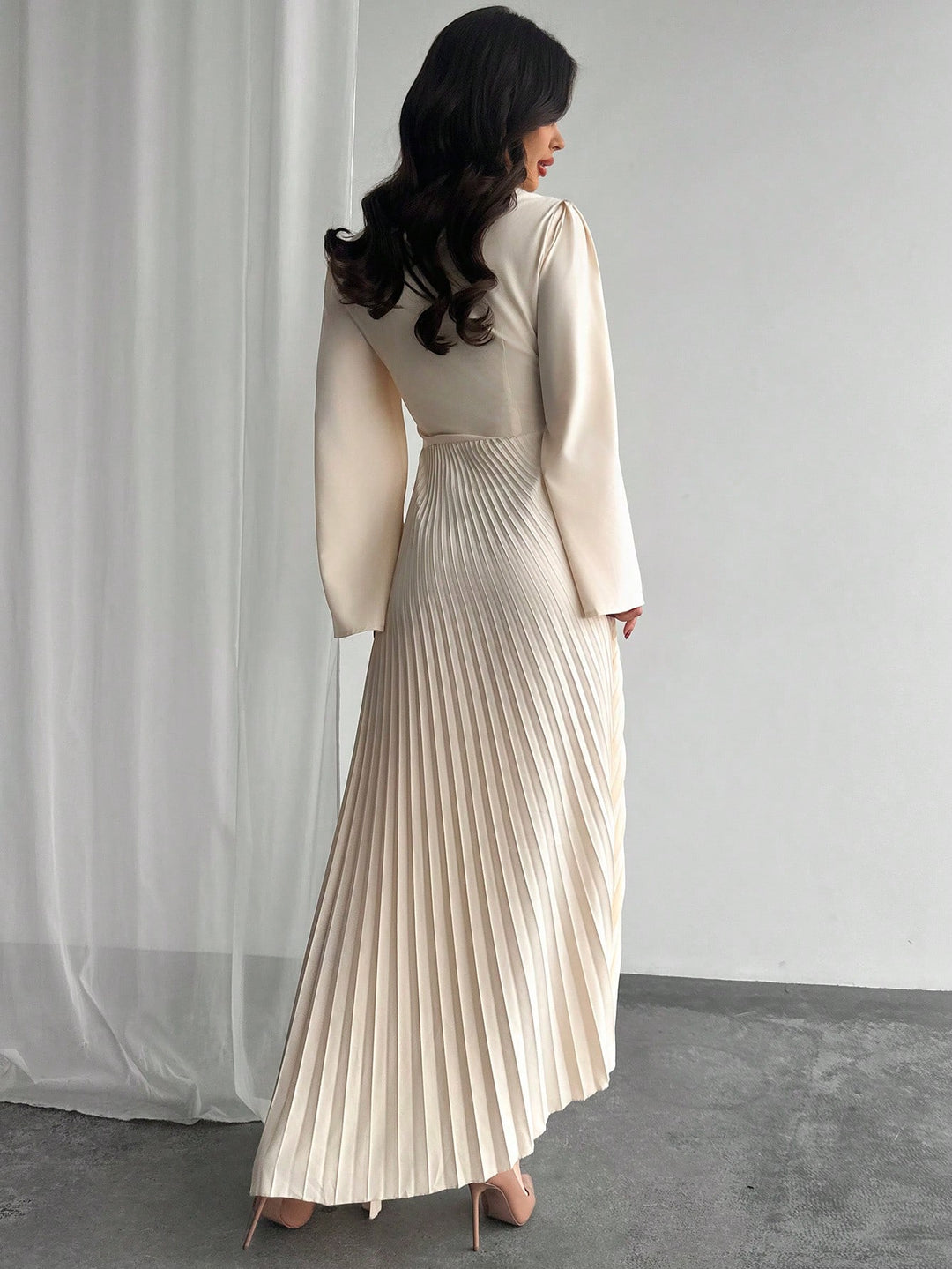 Rochie maxi SHEIN, bej
