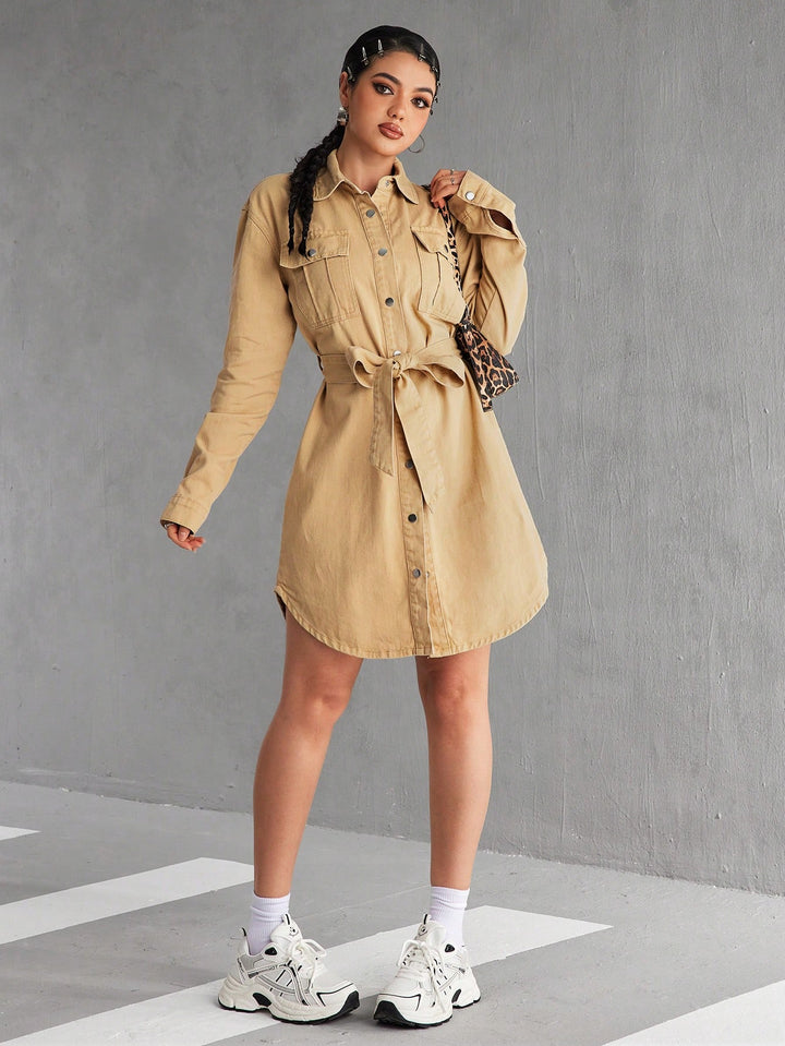Rochie SHEIN, kaki