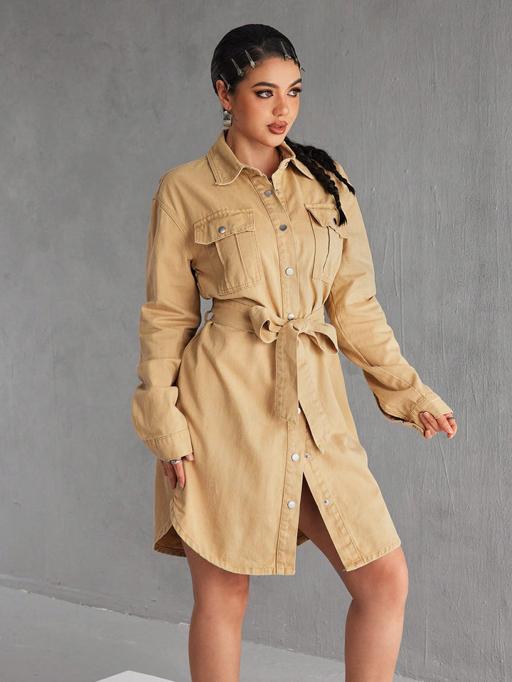 Rochie SHEIN, kaki