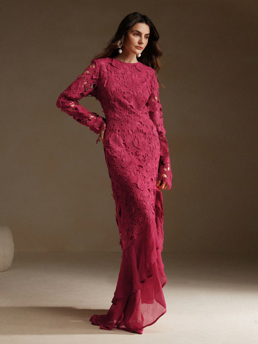 Rochie maxi SHEIN, vișiniu