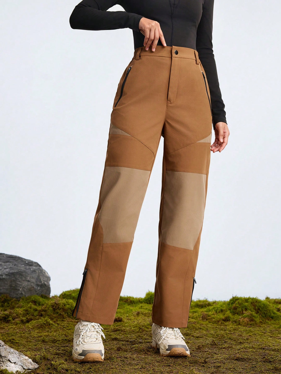Pantaloni SHEIN, maro