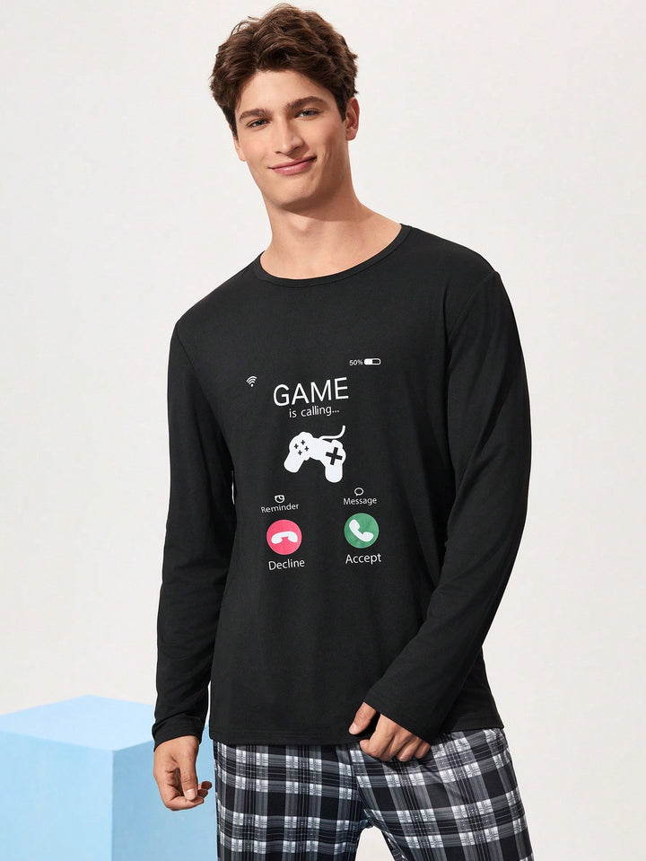 Bluză de pijama SHEIN, negru