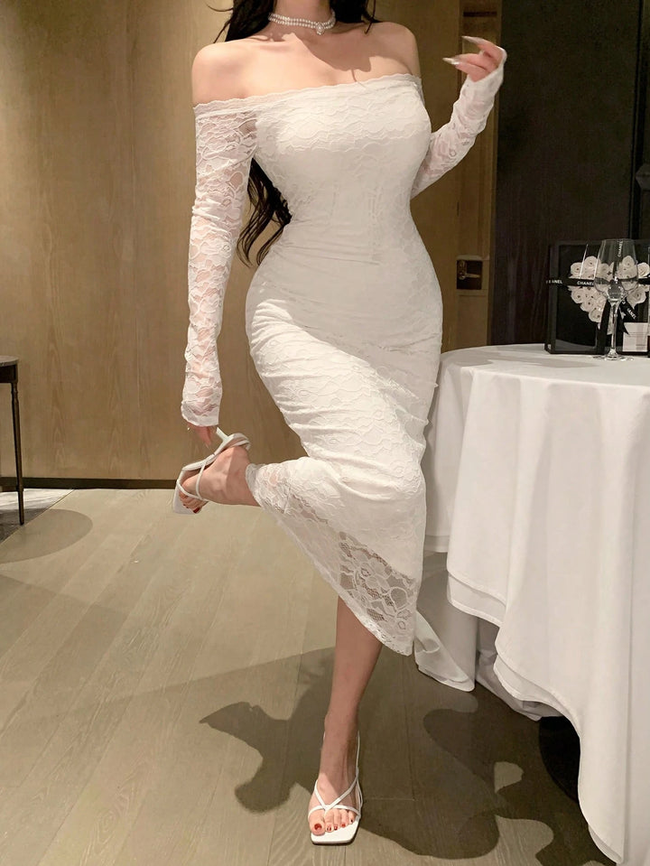 Shein maxi ruha, fehér