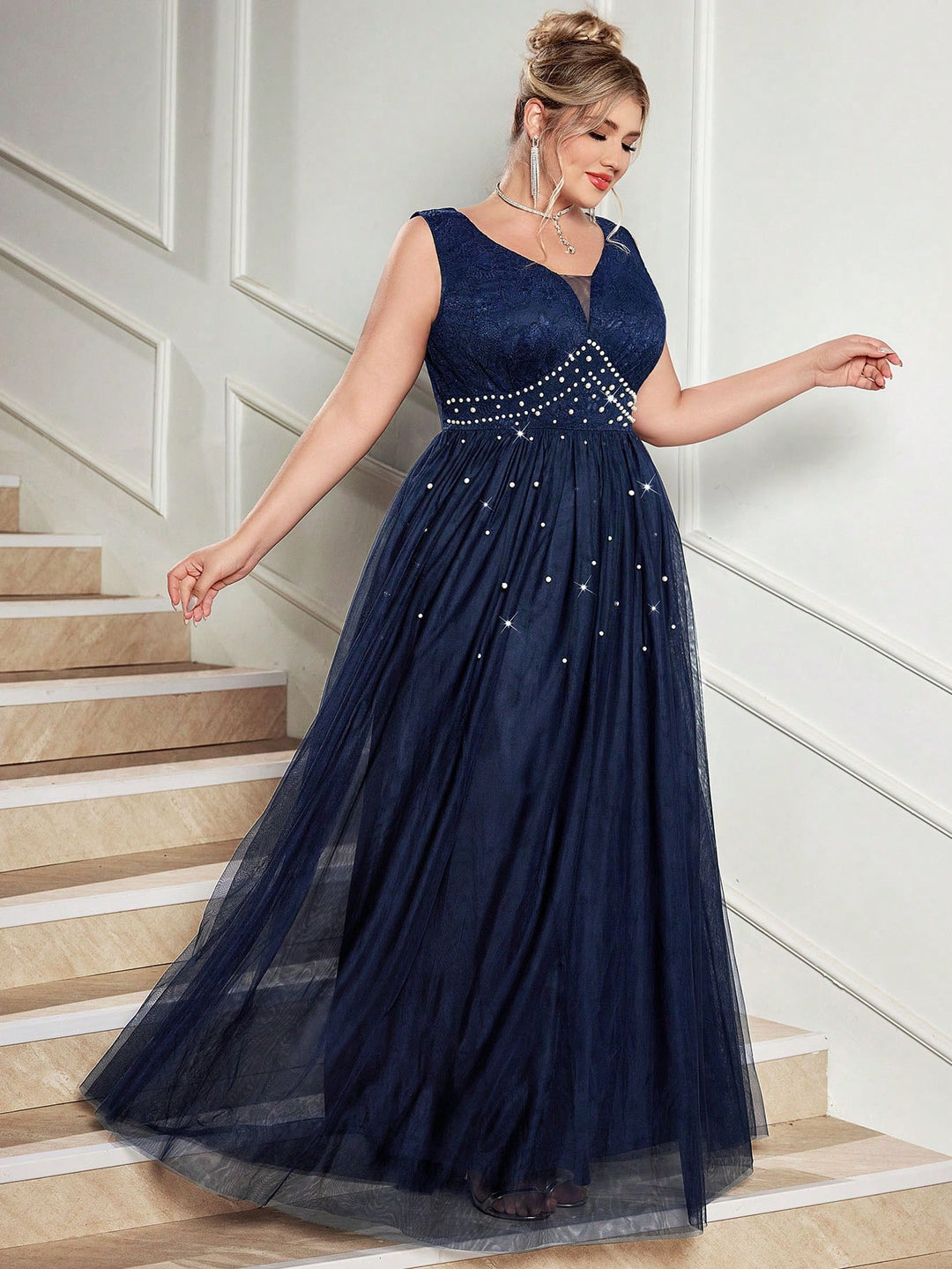 Rochie de ocazie SHEIN, albastru