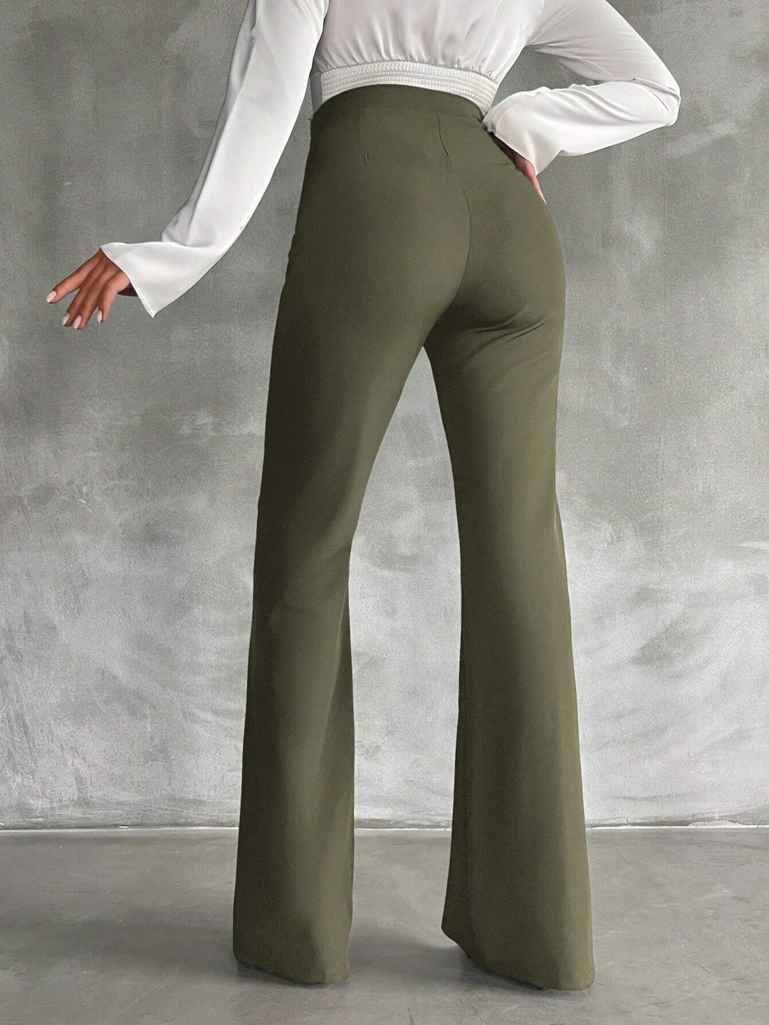 Pantaloni evazați Shein, kaki