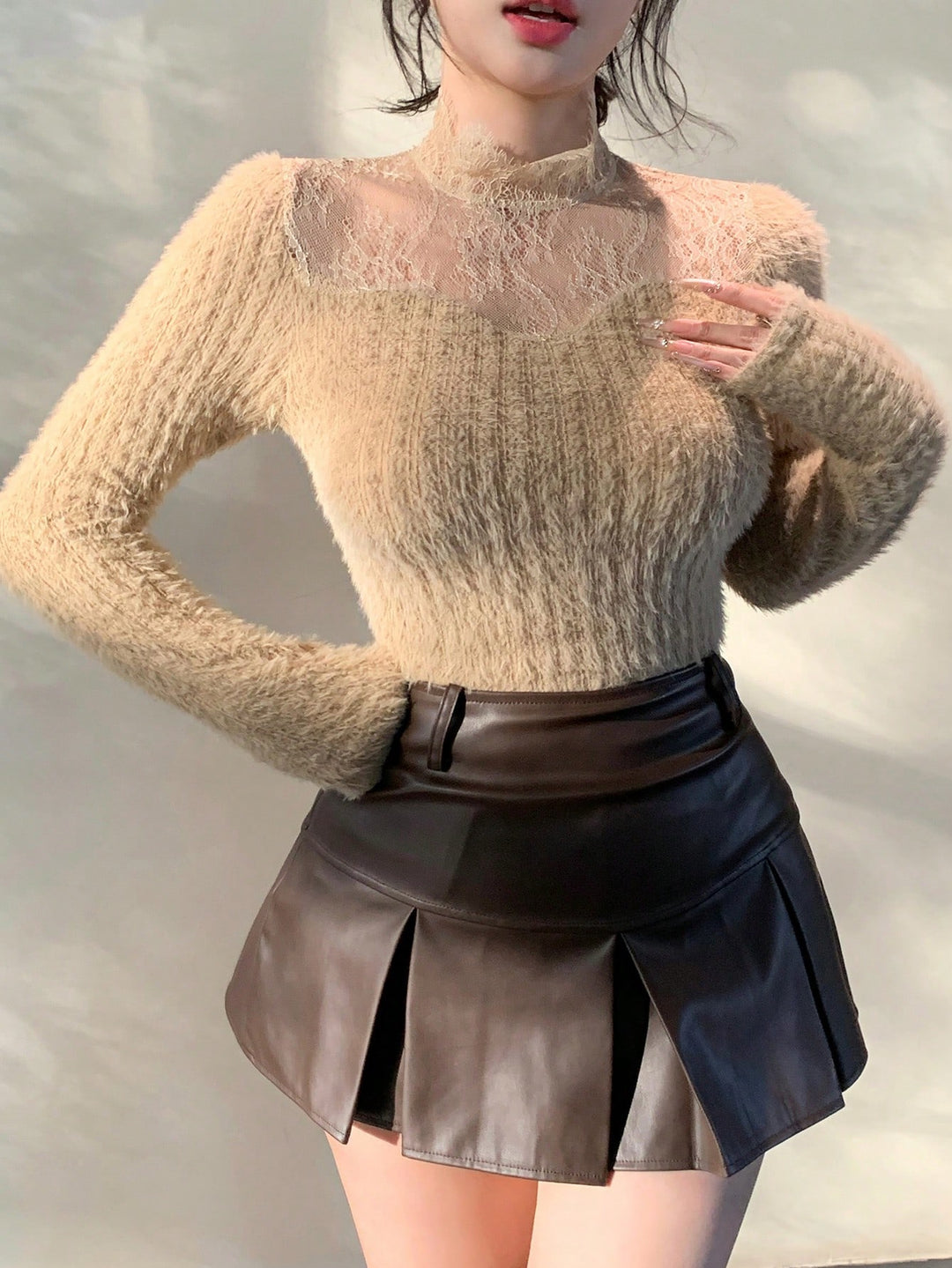 SHEIN póló, khaki