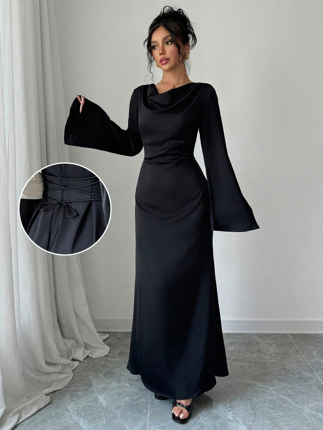 Rochie maxi SHEIN, negru