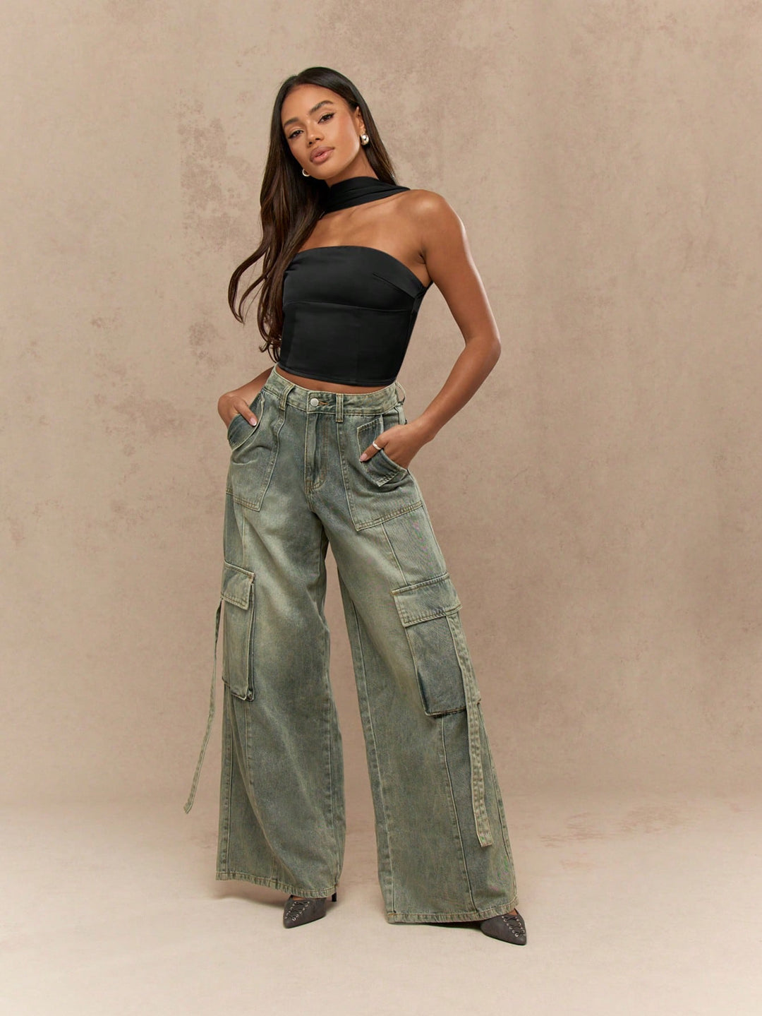 Top SHEIN, negru