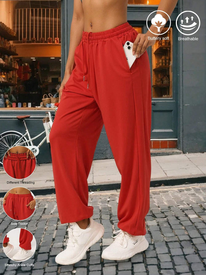 Pantaloni SHEIN, roșu