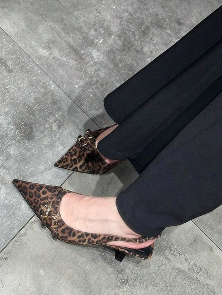 Pantofi cu toc SHEIN, maro