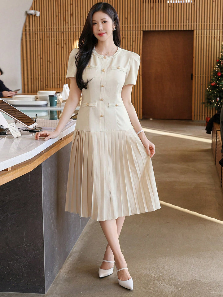Rochie midi SHEIN, bej