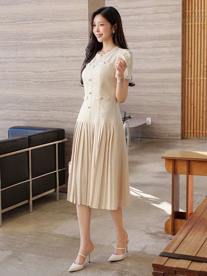 Rochie midi SHEIN, bej
