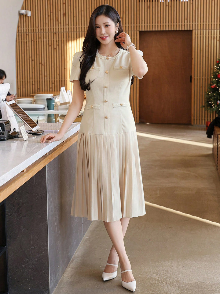 Rochie midi SHEIN, bej