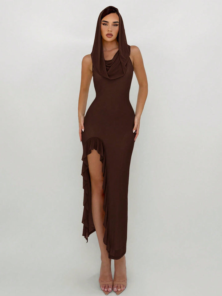 Rochie maxi SHEIN, maro