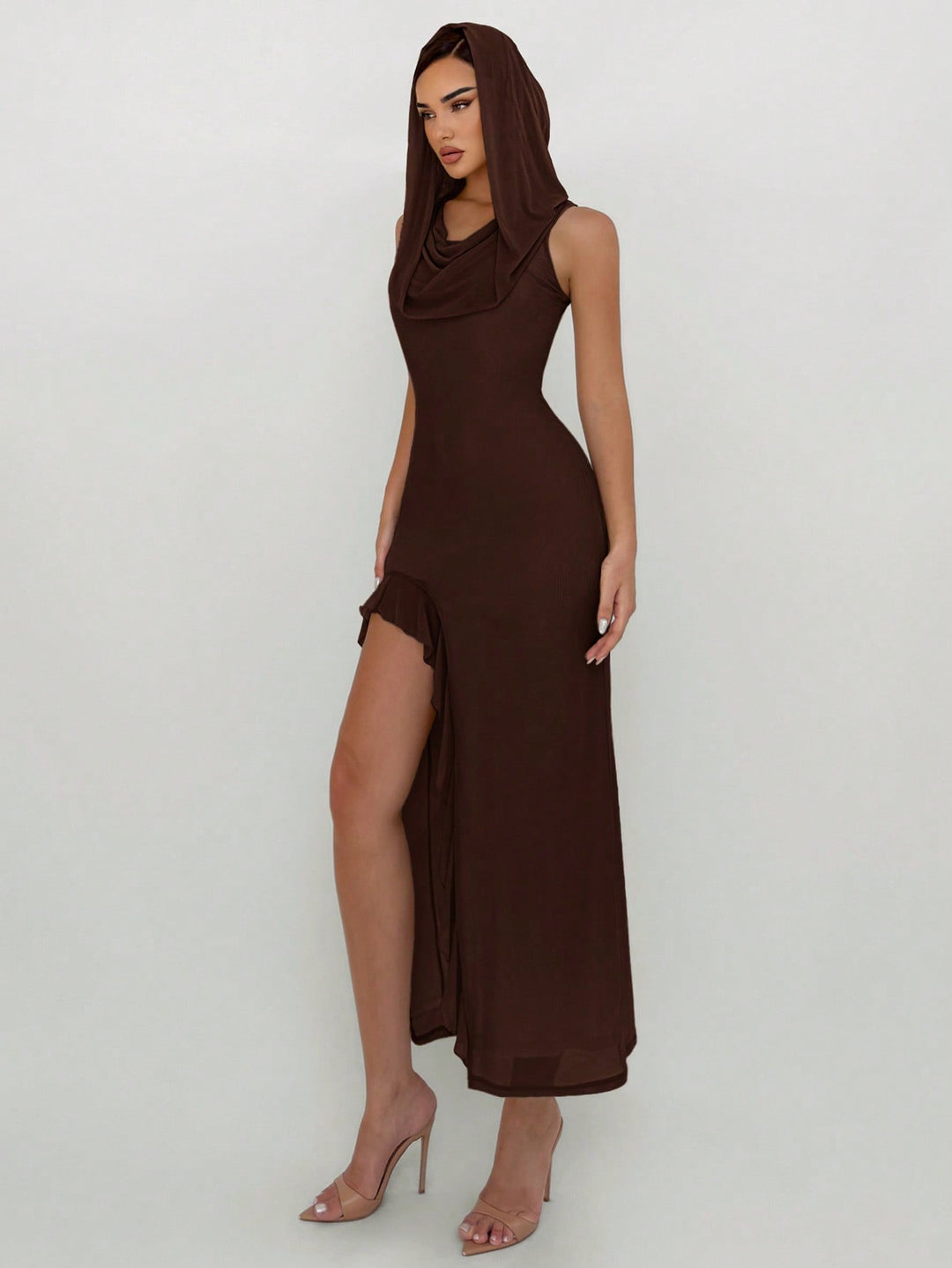 Rochie maxi SHEIN, maro