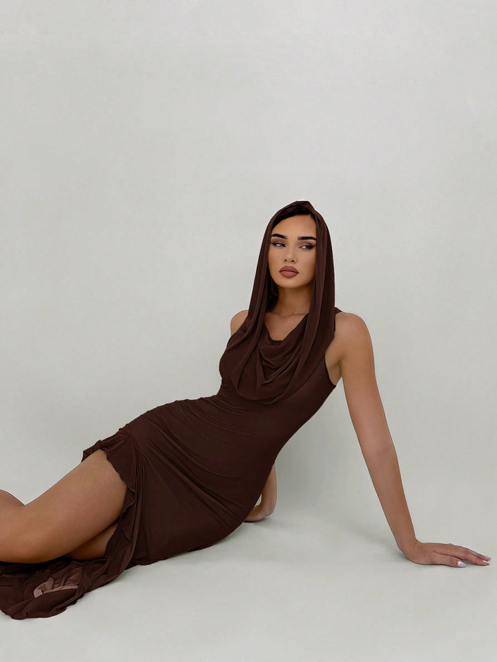 Rochie maxi SHEIN, maro