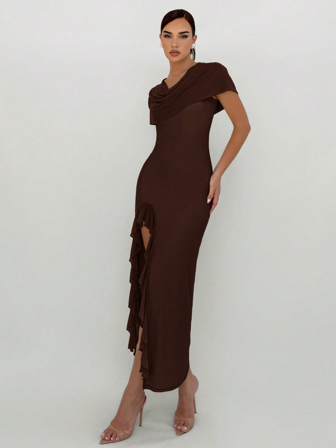 Rochie maxi SHEIN, maro
