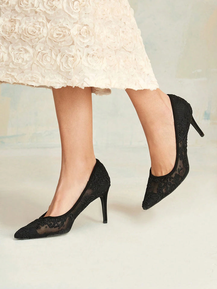 Pantofi cu toc SHEIN, negru