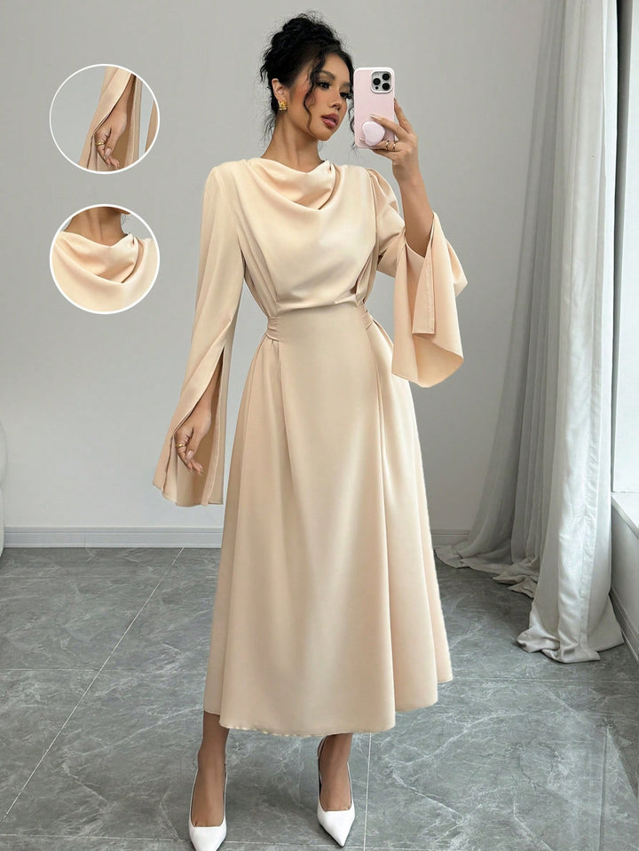 Rochie maxi SHEIN, bej