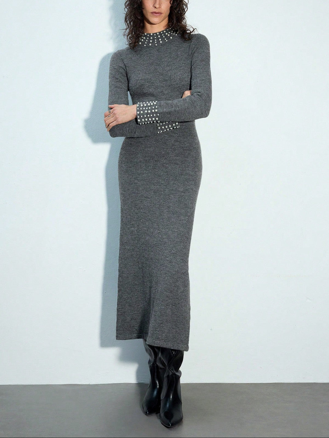 Rochie maxi Shein, gri