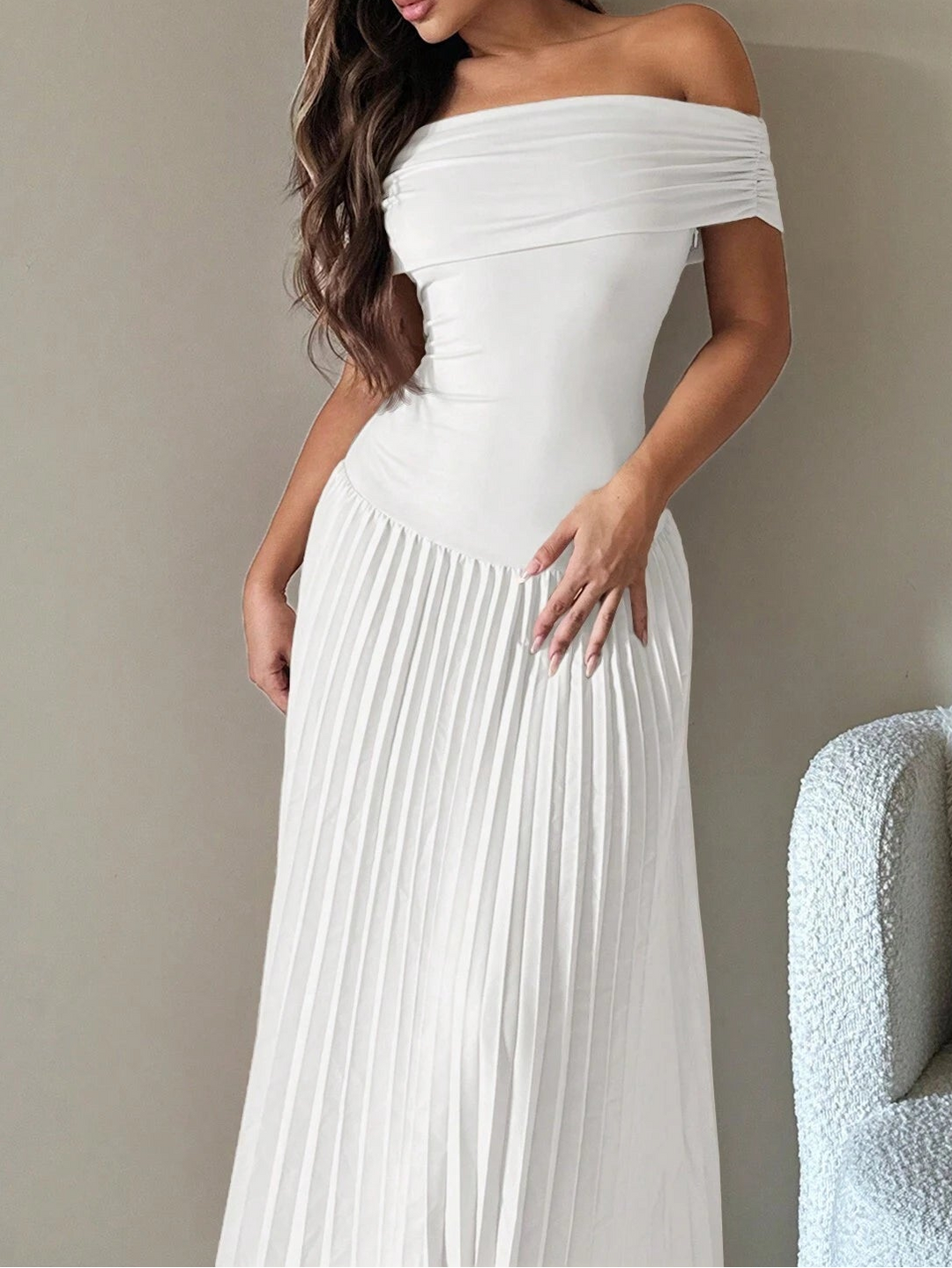 Rochie maxi Shein, alb