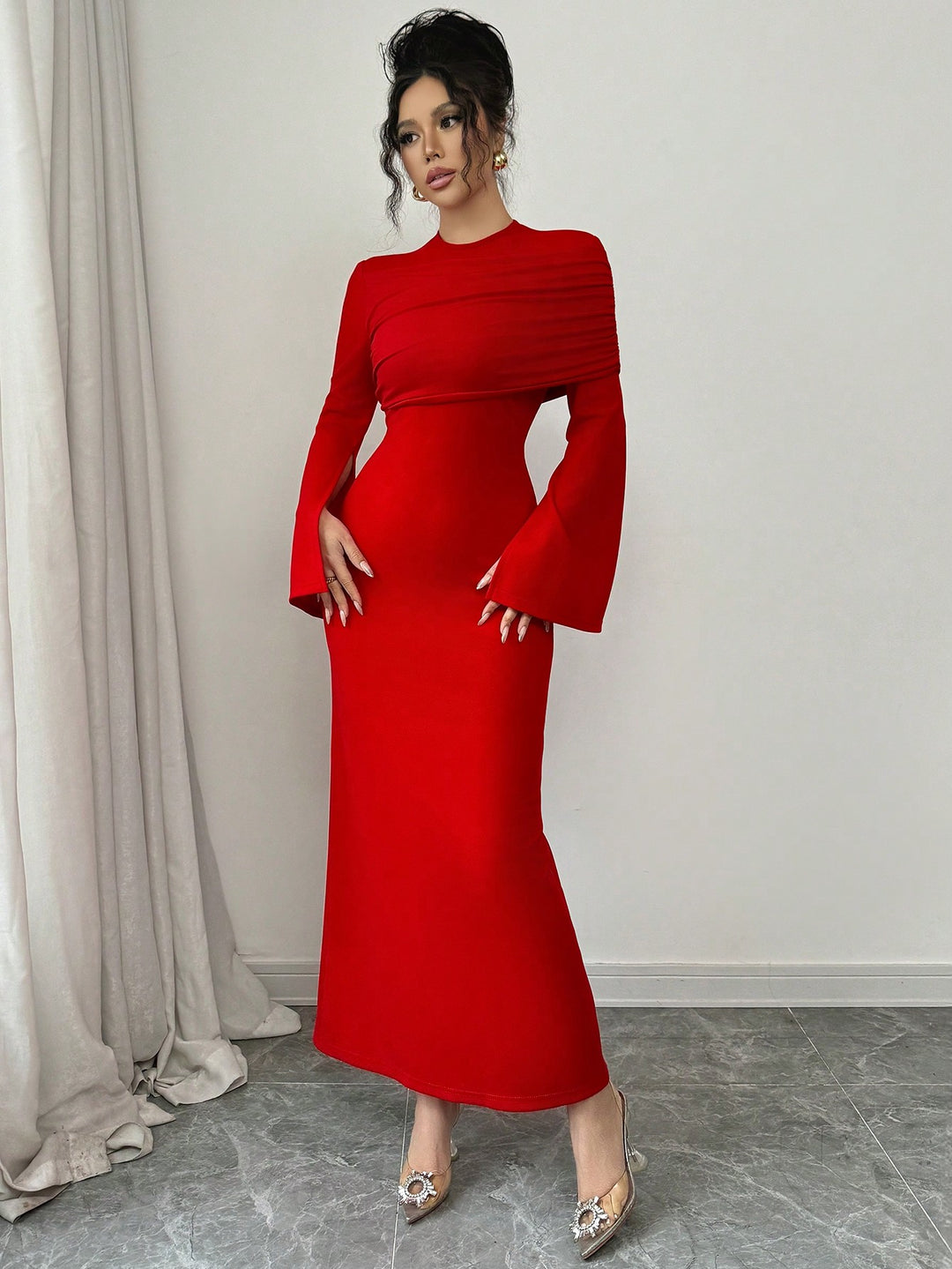 Rochie maxi SHEIN, roșu