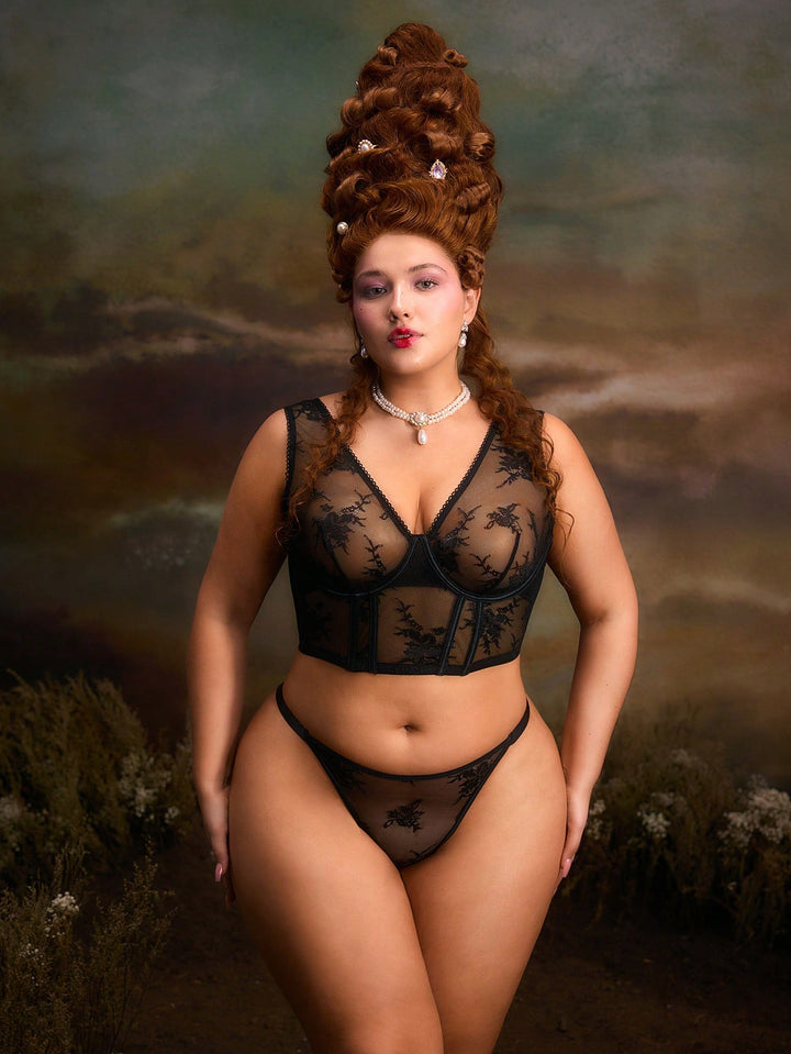 Set de lenjerie SHEIN, negru