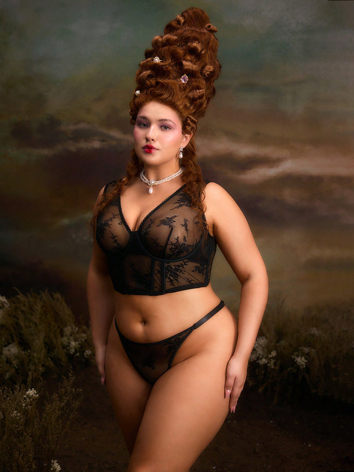 Set de lenjerie SHEIN, negru