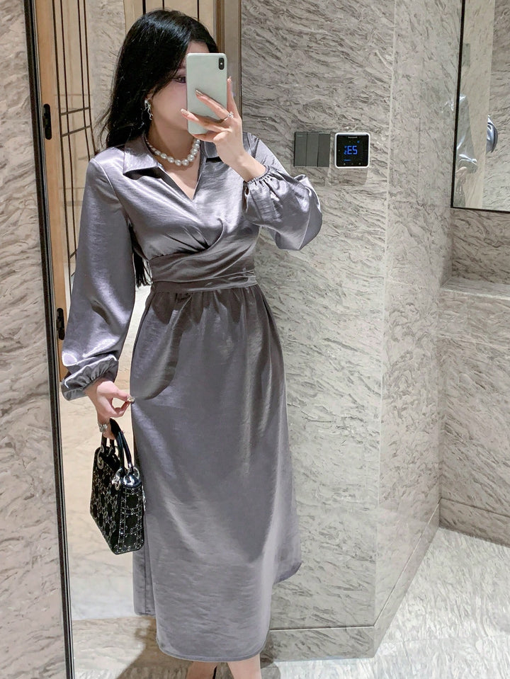 Rochie midi SHEIN, gri