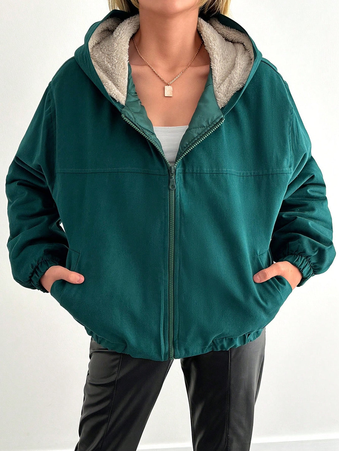 Palton SHEIN, verde