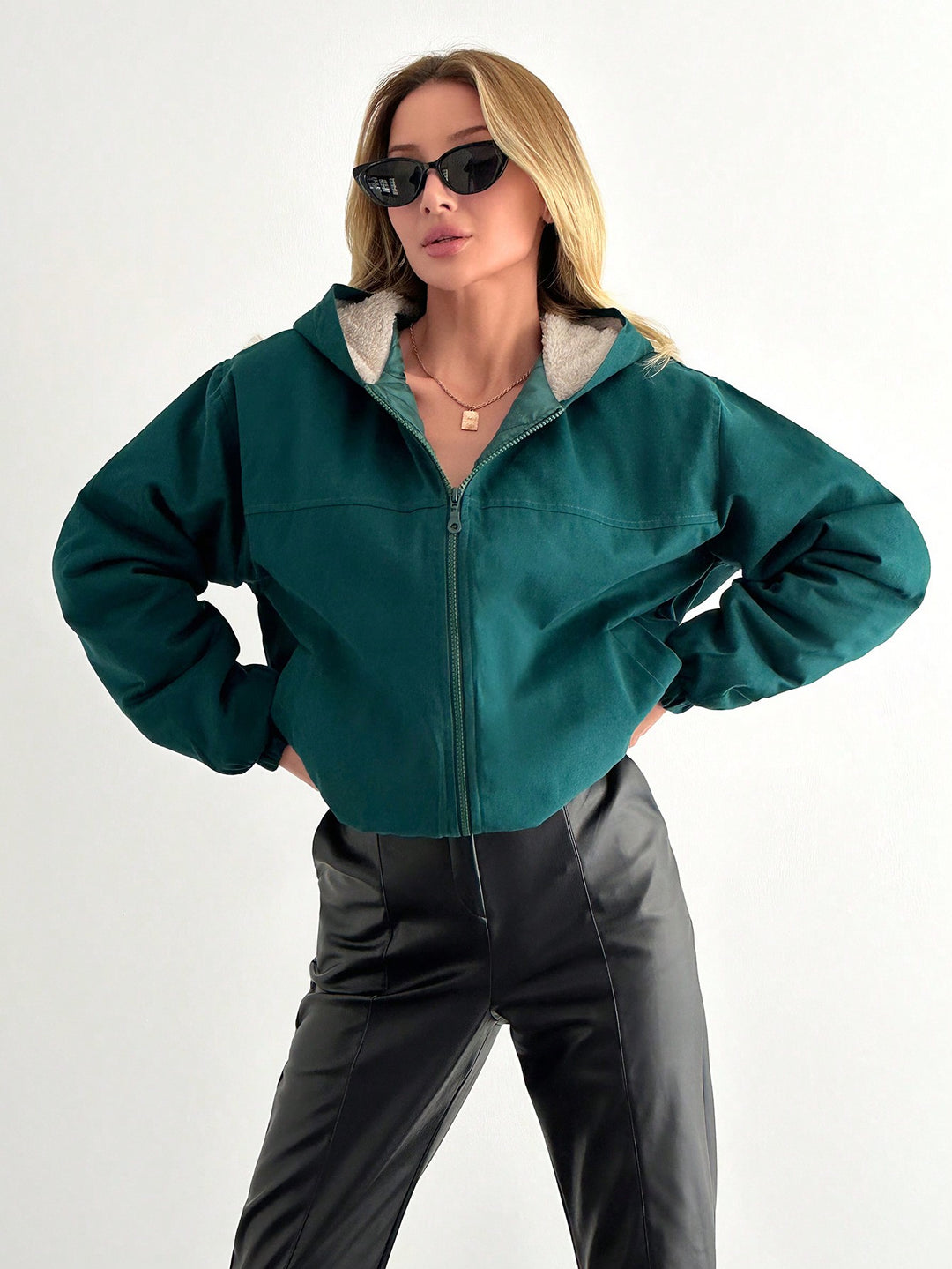 Palton SHEIN, verde