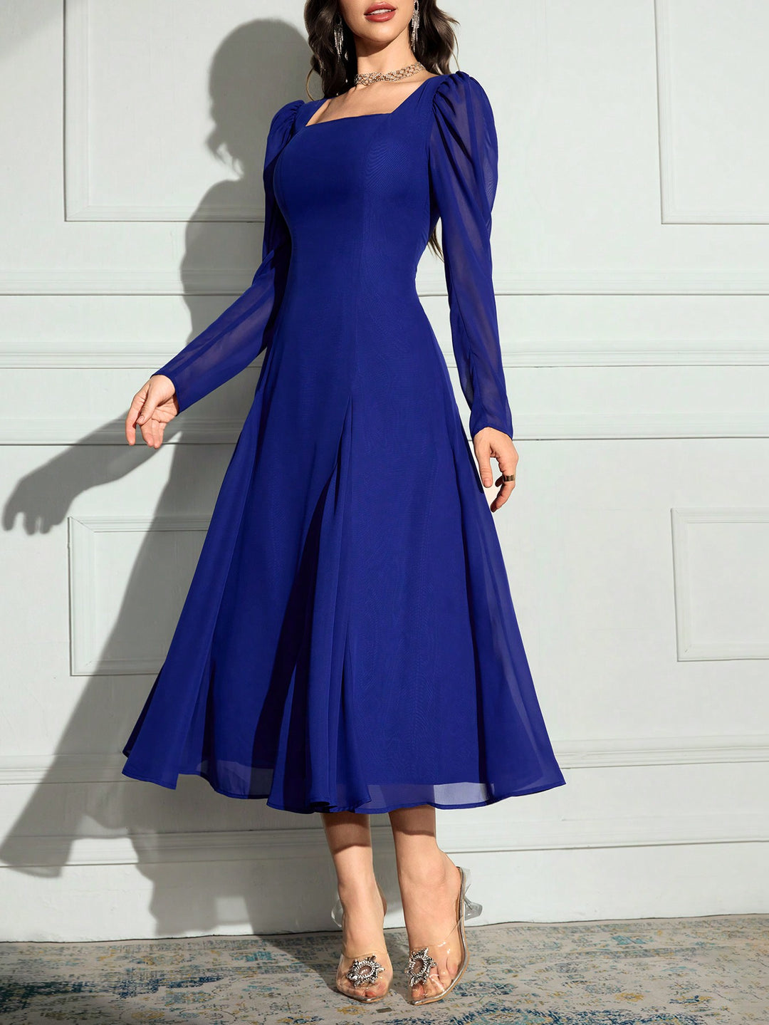 Rochie maxi SHEIN, albastru