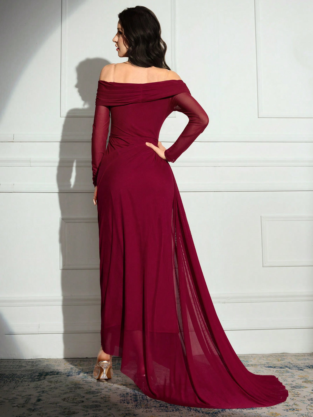 Rochie maxi SHEIN, vișiniu