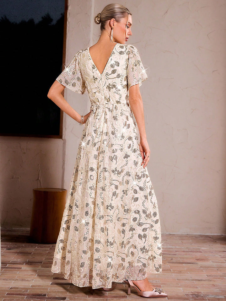Rochie maxi SHEIN, auriu